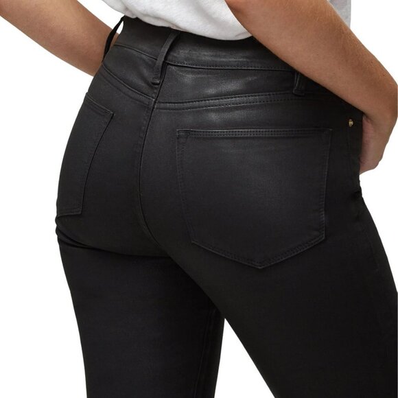 FRAME Le High Skinny Coated Noir Coated Jeans NWT 31 - Picture 4 of 14